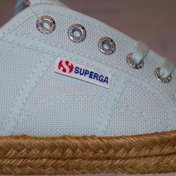Superga Light Azure Espadrille Sneaker New in Box - Picture 6 of 10
